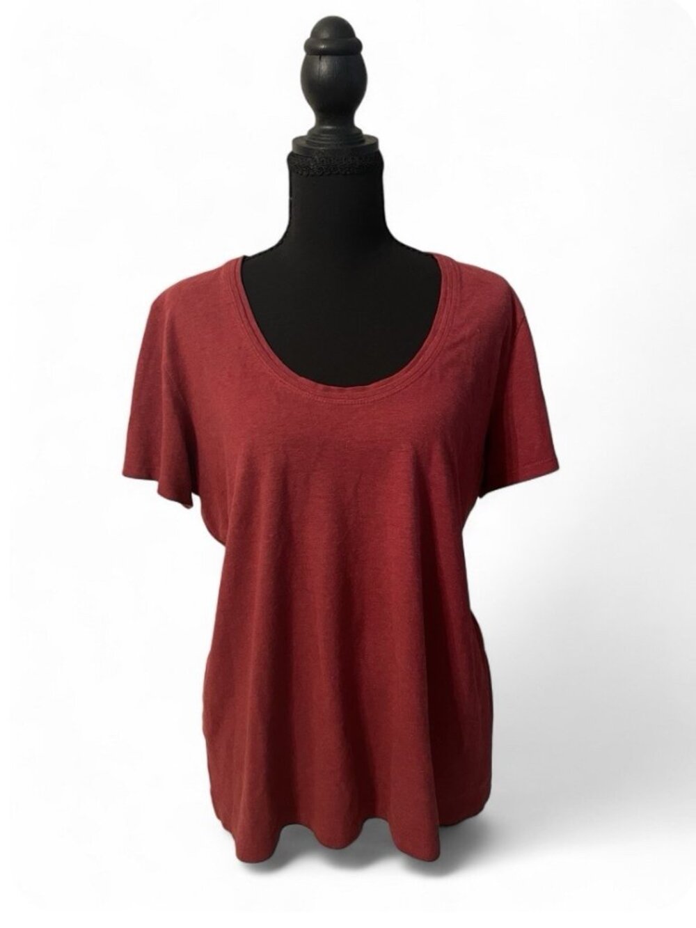 Poetry Red Linen Shirt Capsule Wardrobe All Seasons T-Shirt Breathable Burgundy